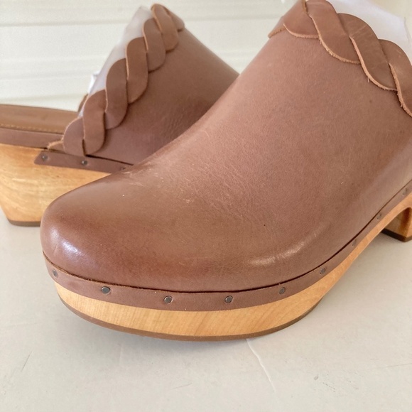 NWOT Frye Mille Braid Tobacco Leather Mule Clogs Sz 10 - Picture 2 of 7